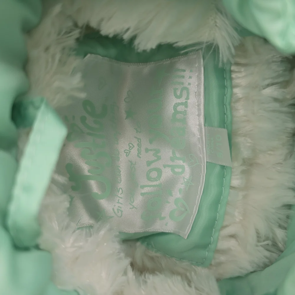 Justice Mint Green‎ Puffer Jacket with Faux Fur Hood